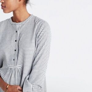 Madewell Market Popover Shirt in Malone Plaid .